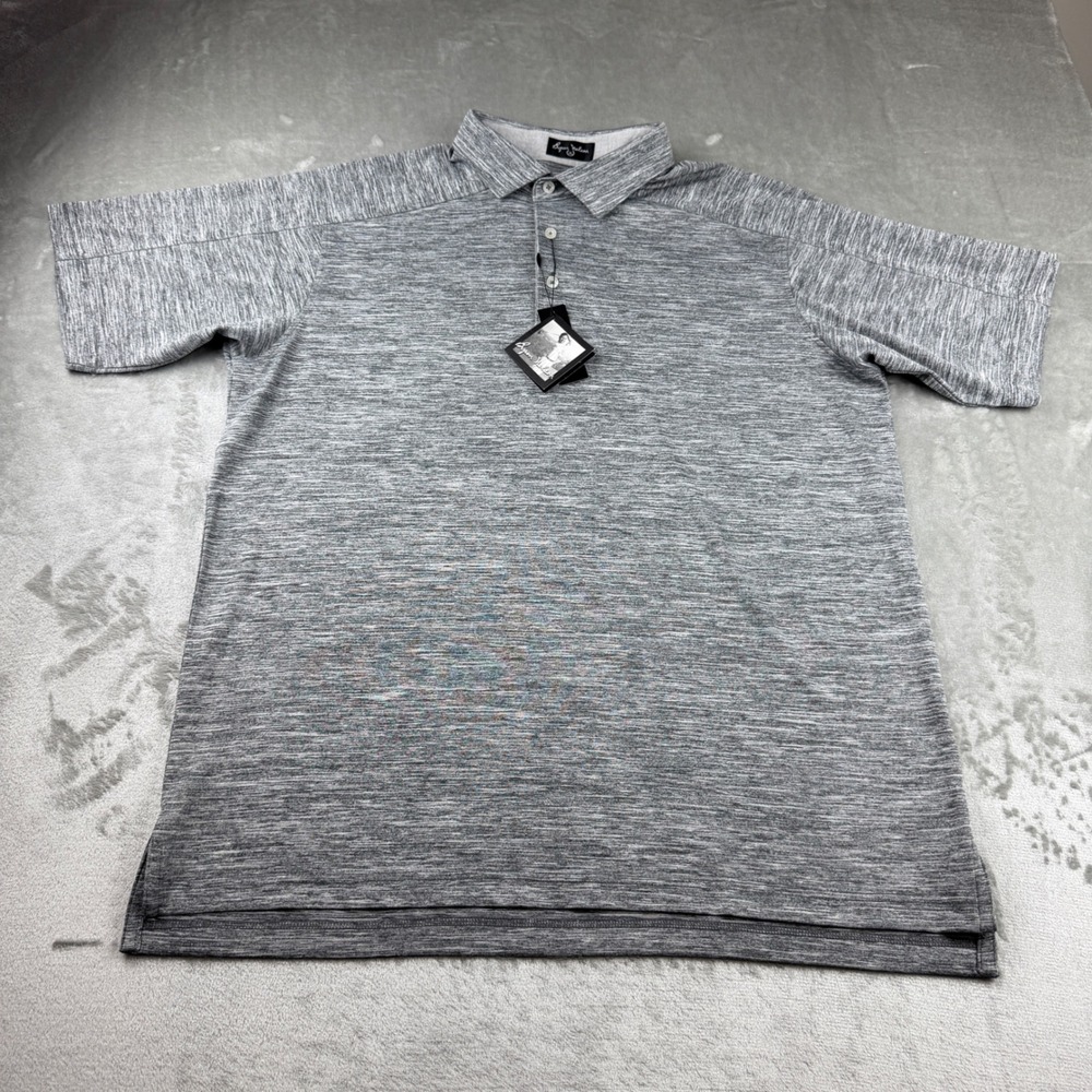 Byron Nelson Polo Shirt Men's Large Gray Space Dye DriWay Golf Performance NWT